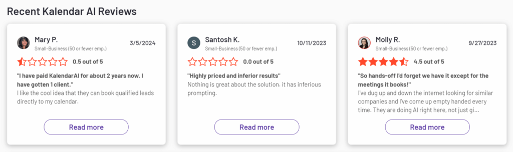 Kalendar.ai reviews