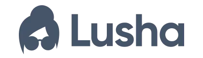 Stylized text logo with the word Lush in a blocky, pixelated font on a black background.